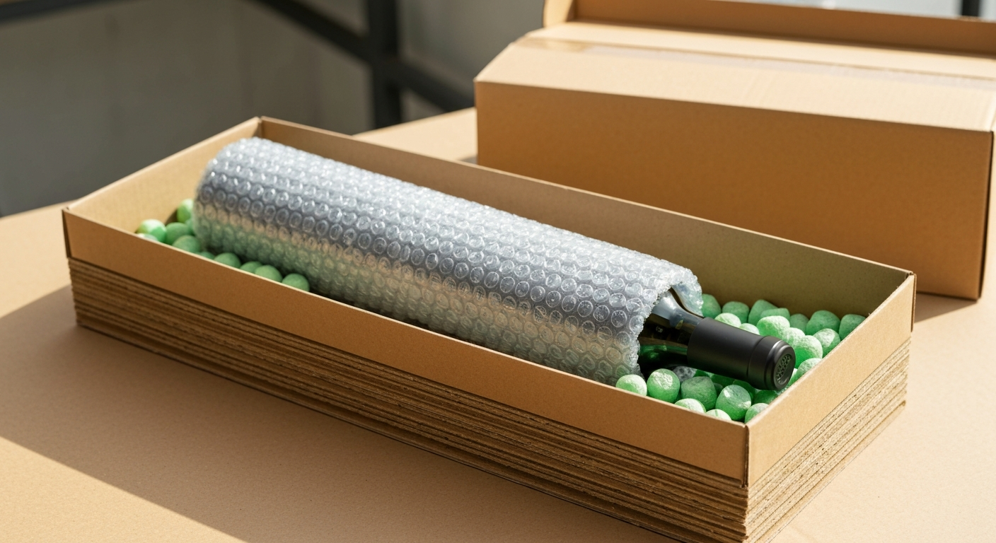 Jak zapakować alkohol? Pakowanie butelki wina aby bezpiecznie dotarła 2